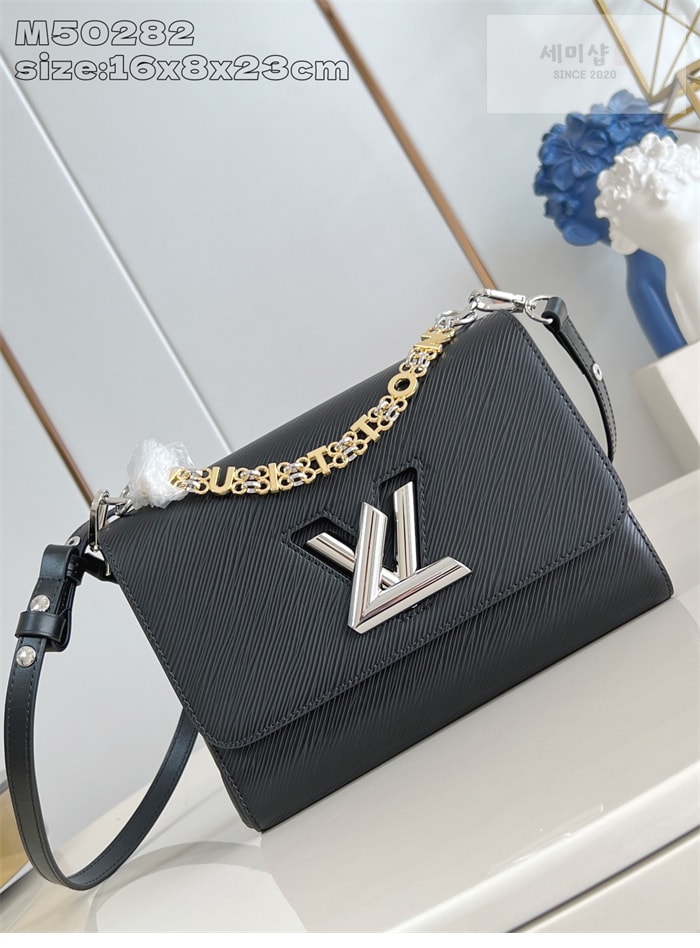 Louis Vuitton 루이비통 트위스트 MM 에삐 M50282 블랙 Bag 6번 이미지