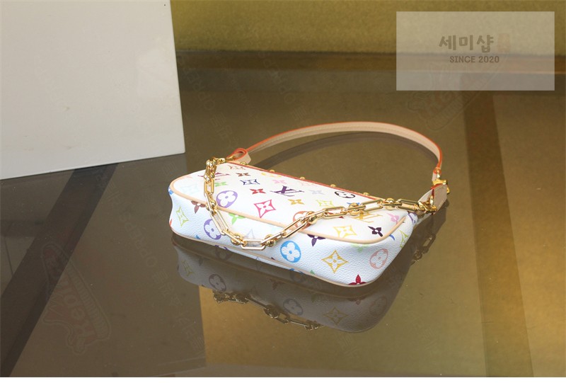 Louis Vuitton 루이비통 x TM 포쉐트 악세수아 화이트 모노그램 캔버스 멀티 M13404 멀티컬러 블랑 무라카미 Bag 4번 이미지