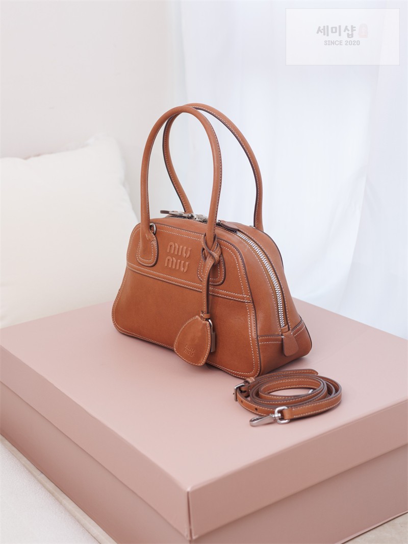 Miu Miu 미우미우 비반트 나파 레더 스몰 백 5BB200 꼬냑 Bag 5번 이미지