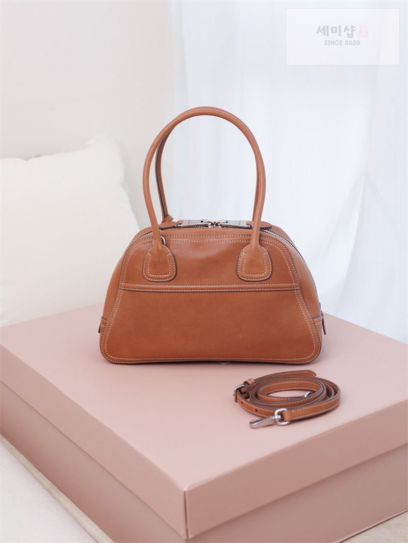 Miu Miu 미우미우 비반트 나파 레더 스몰 백 5BB200 꼬냑 Bag 7번 이미지