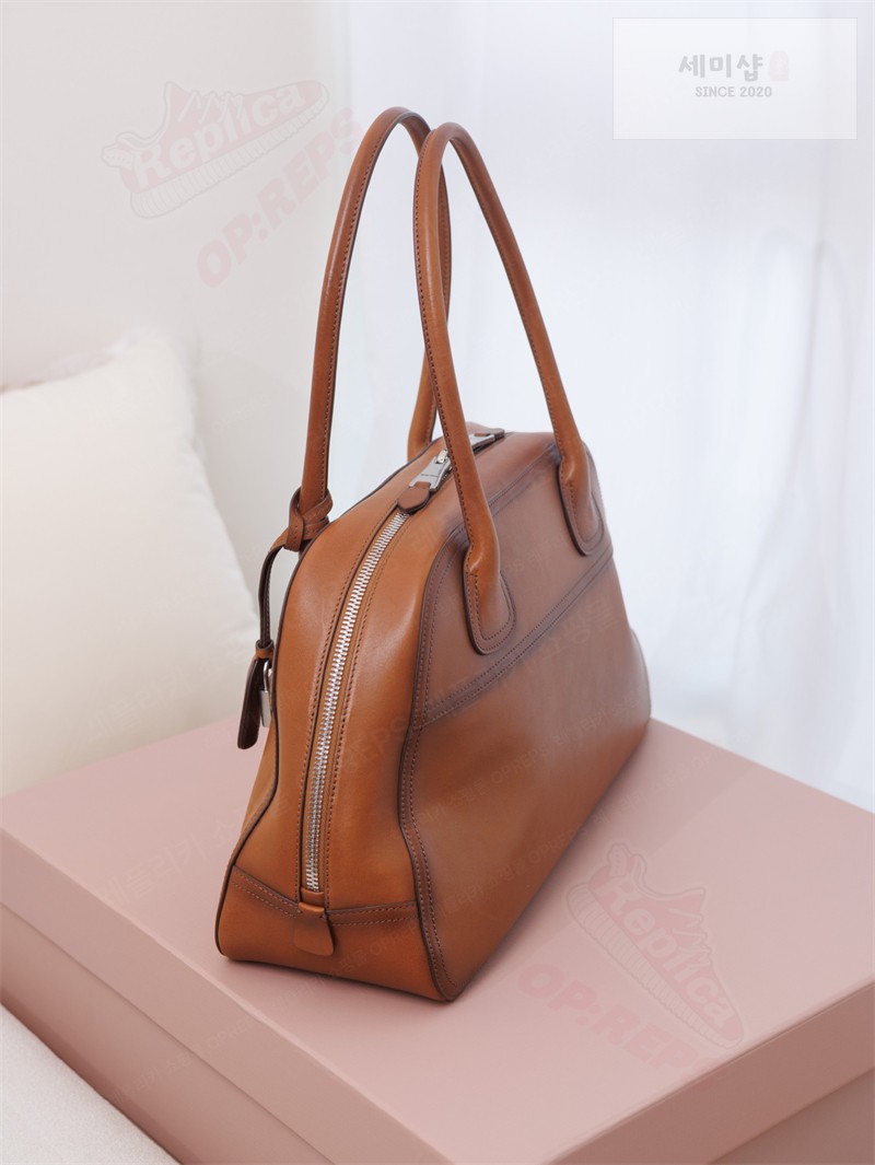 Miu Miu 미우미우 비방 나파 레더 백 꼬냑 5BB196 꼬냑 Bag 7번 이미지