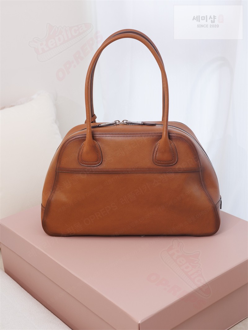 Miu Miu 미우미우 비방 나파 레더 백 꼬냑 5BB196 꼬냑 Bag 8번 이미지
