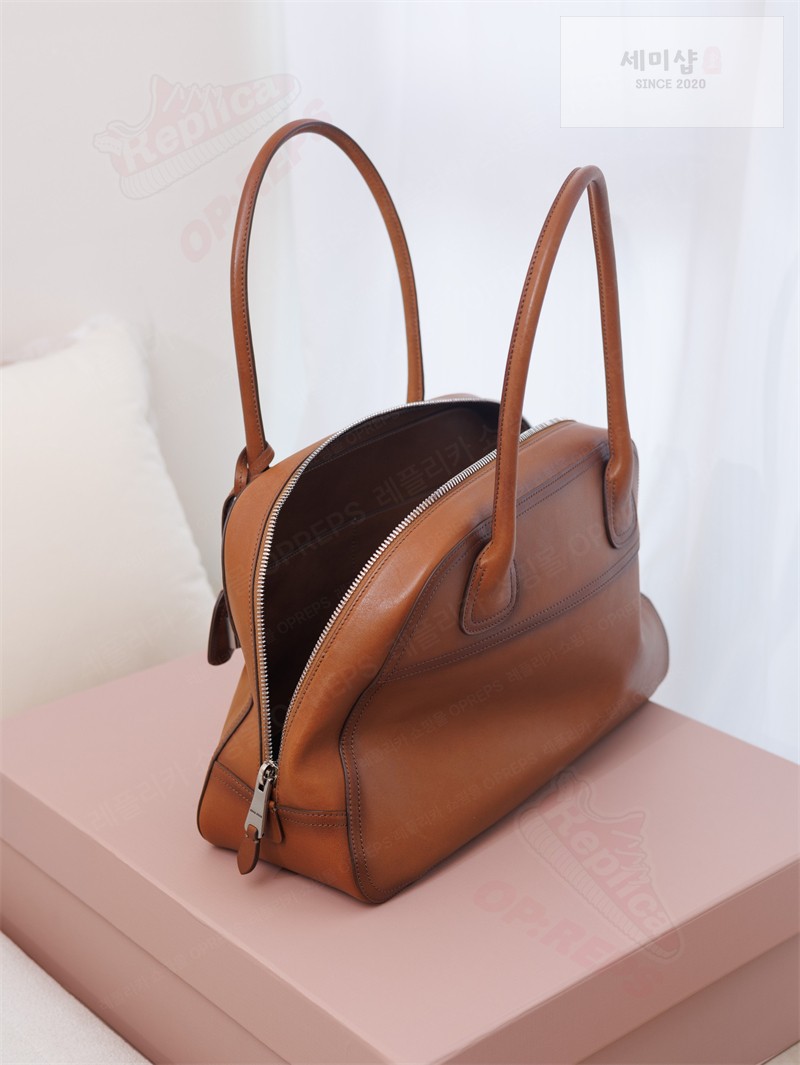 Miu Miu 미우미우 비방 나파 레더 백 꼬냑 5BB196 꼬냑 Bag 9번 이미지