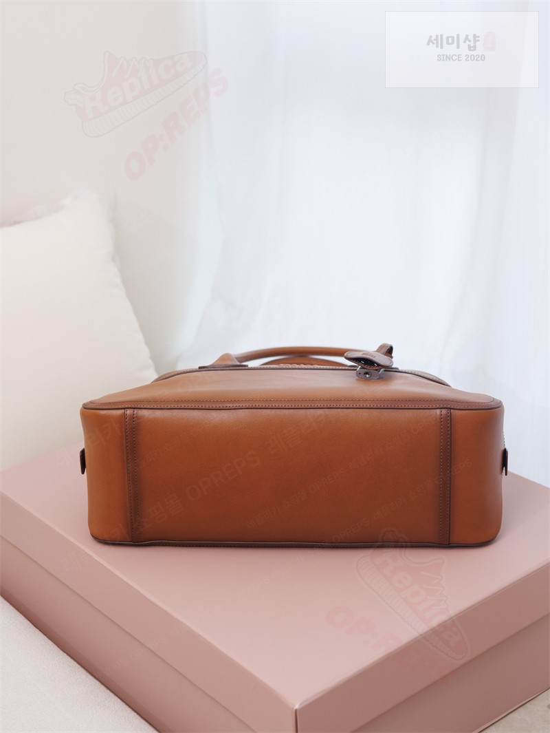 Miu Miu 미우미우 비방 나파 레더 백 꼬냑 5BB196 꼬냑 Bag 12번 이미지
