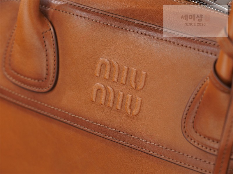 Miu Miu 미우미우 비방 나파 레더 백 꼬냑 5BB196 꼬냑 Bag 14번 이미지