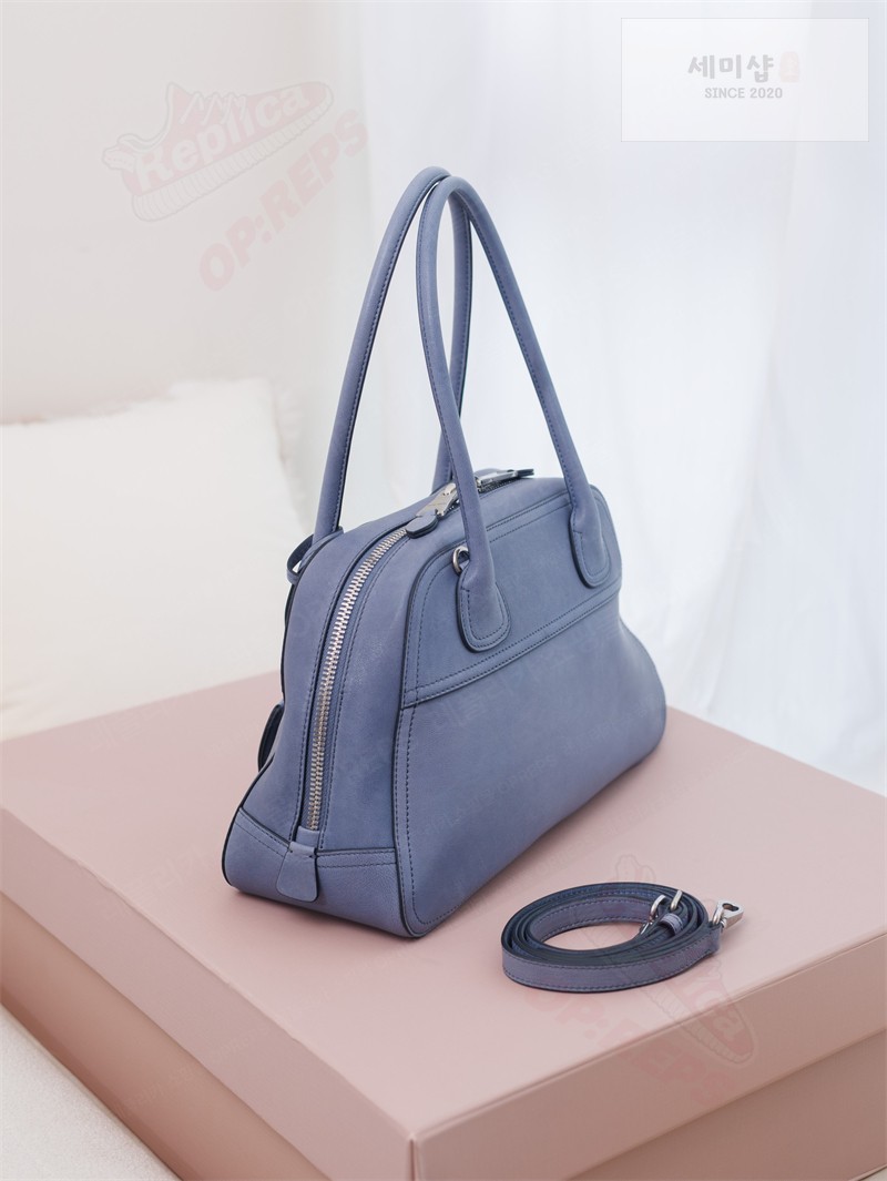 Miu Miu 미우미우 비방 나파 레더 백 5BB199 아스트랄 블루 Bag 6번 이미지