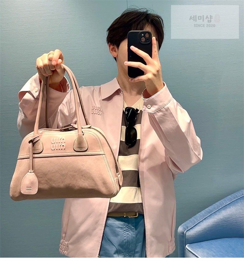 Miu Miu 미우미우 비방 나파 레더 백 5bb199 오키드 핑크 Bag 3번 이미지