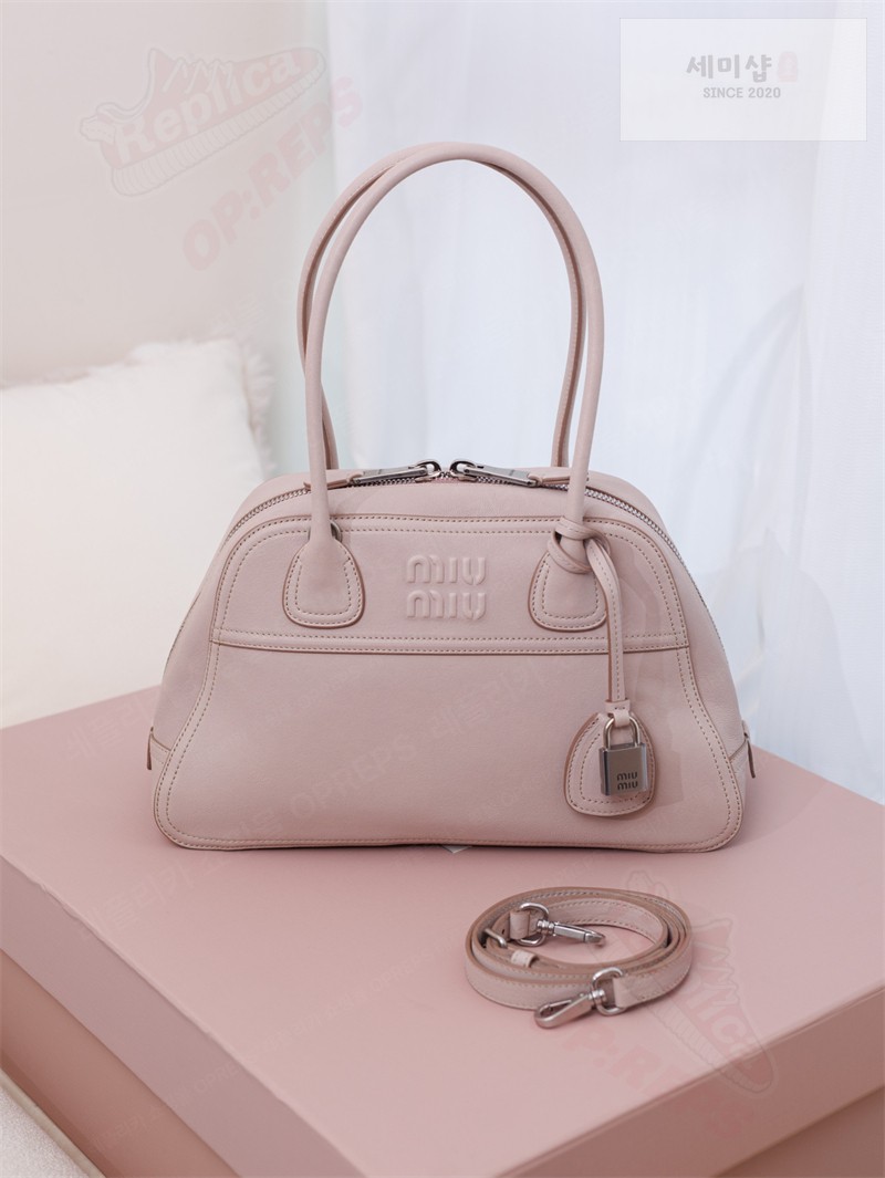 Miu Miu 미우미우 비방 나파 레더 백 5bb199 오키드 핑크 Bag 4번 이미지