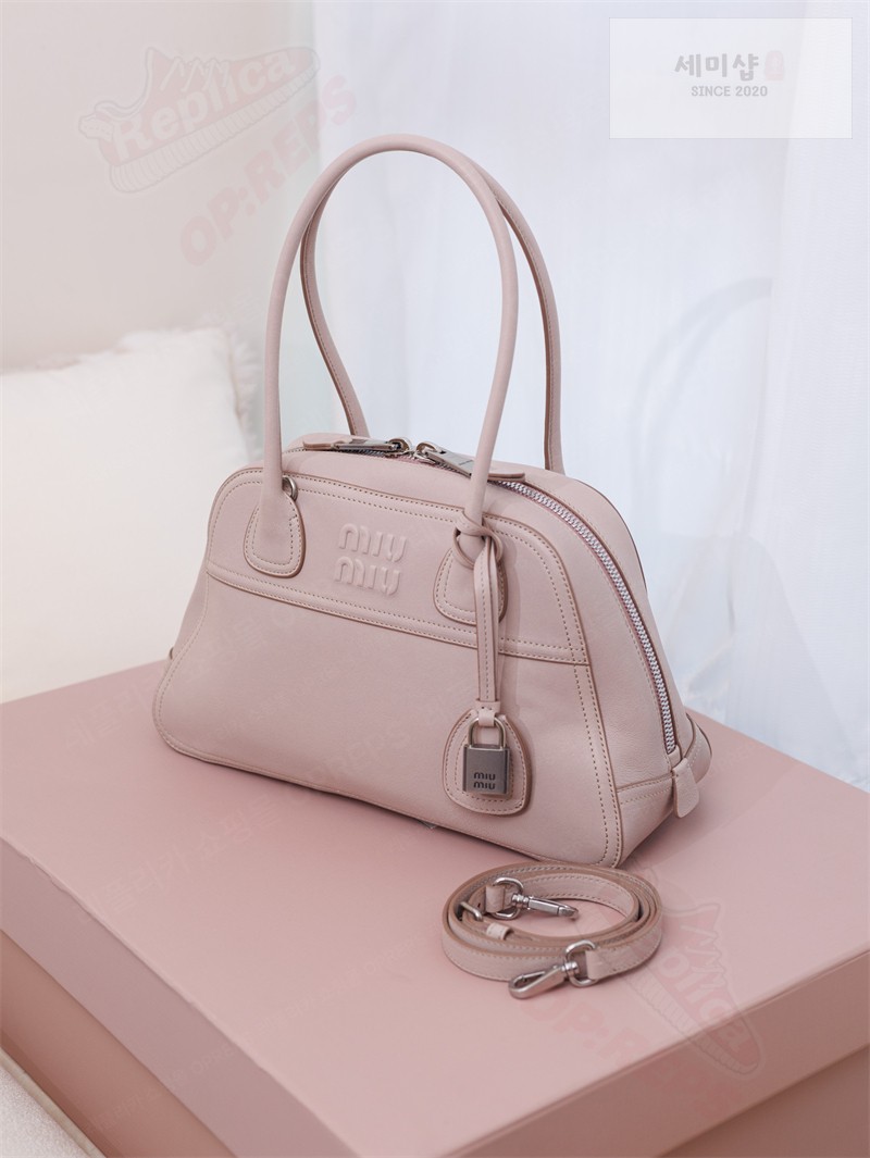 Miu Miu 미우미우 비방 나파 레더 백 5bb199 오키드 핑크 Bag 5번 이미지