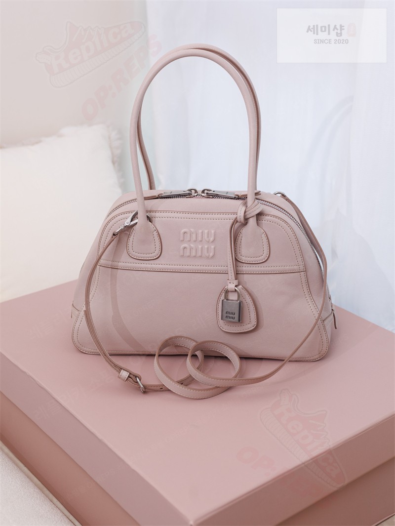Miu Miu 미우미우 비방 나파 레더 백 5bb199 오키드 핑크 Bag 6번 이미지