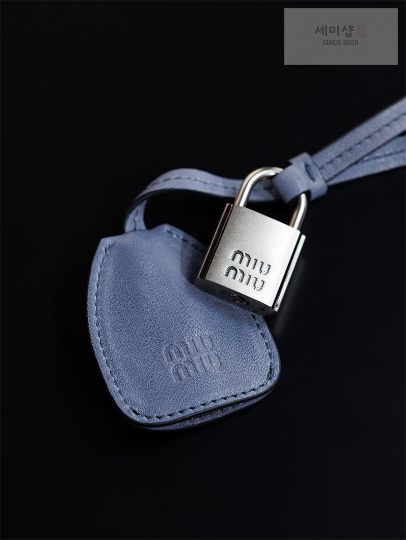 Miu Miu 미우미우 비방 스몰 나파 레더 백 5BB200 아스트랄 블루 Bag 19번 이미지