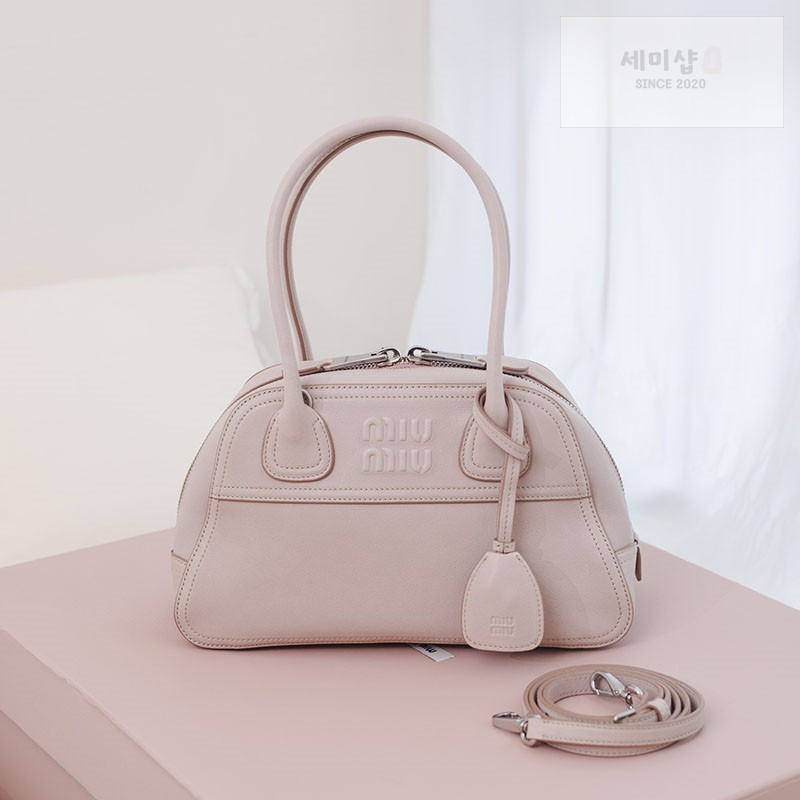 Miu Miu 미우미우 비방 스몰 나파 레더 백 5BB200 오키드 핑크 Bag 13번 이미지