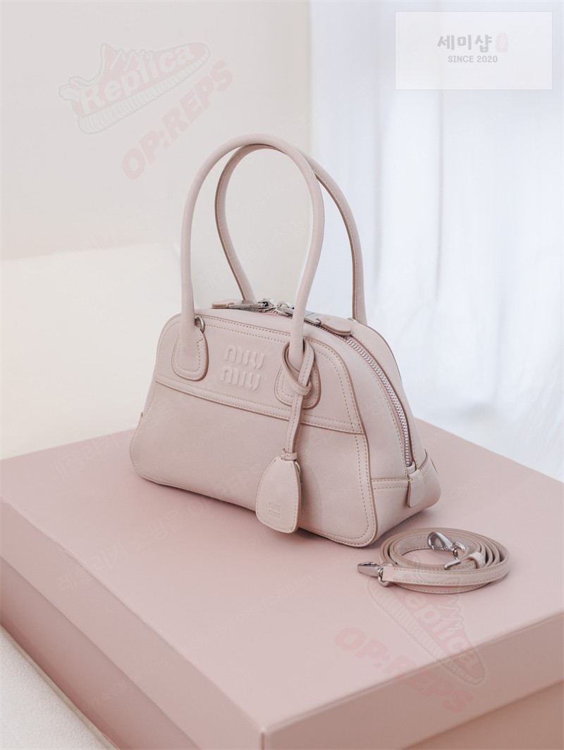 Miu Miu 미우미우 비방 스몰 나파 레더 백 5BB200 오키드 핑크 Bag 16번 이미지