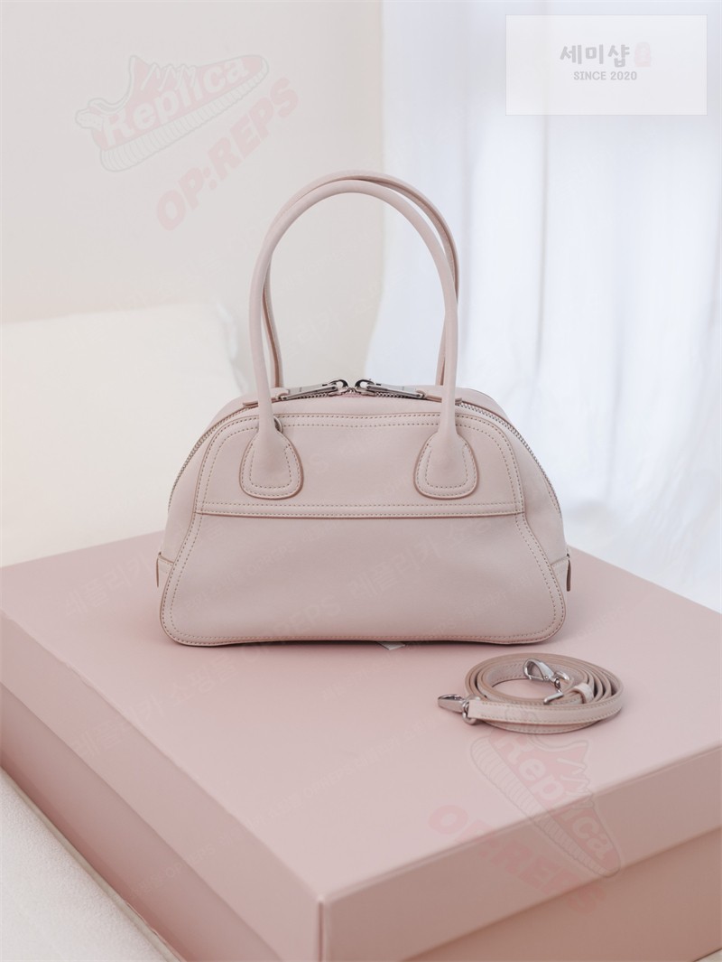 Miu Miu 미우미우 비방 스몰 나파 레더 백 5BB200 오키드 핑크 Bag 17번 이미지