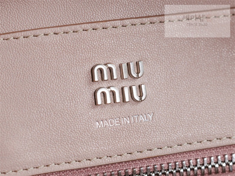 Miu Miu 미우미우 비방 스몰 나파 레더 백 5BB200 오키드 핑크 Bag 10번 이미지