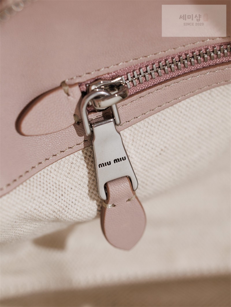 Miu Miu 미우미우 비방 스몰 나파 레더 백 5BB200 오키드 핑크 Bag 11번 이미지