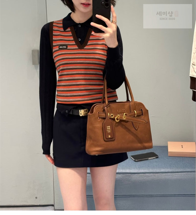 미우미우 미우미우 아방뛰르 나파 가죽 백 5BA292 Bag 1번 이미지