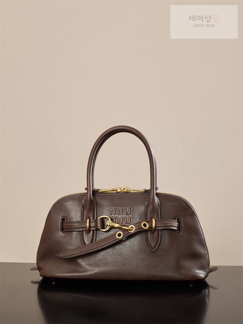 Miu Miu 미우미우 아방뛰르 나파 레더 탑핸들 백 5BB169 오크 Bag 3번 이미지