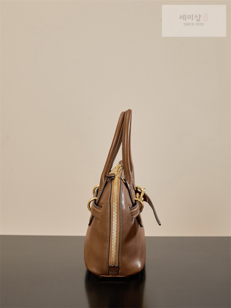 Miu Miu 미우미우 아방뛰르 나파 레더 탑 핸들 백 5BB169 꼬냑 Bag 6번 이미지