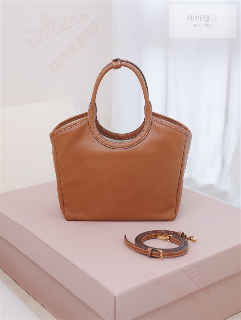 Miu Miu 미우미우 아이비 레더 백 5BA284 꼬냑 Bag 23번 이미지