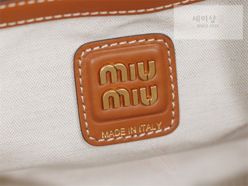 Miu Miu 미우미우 아이비 레더 백 5BA284 꼬냑 Bag 14번 이미지