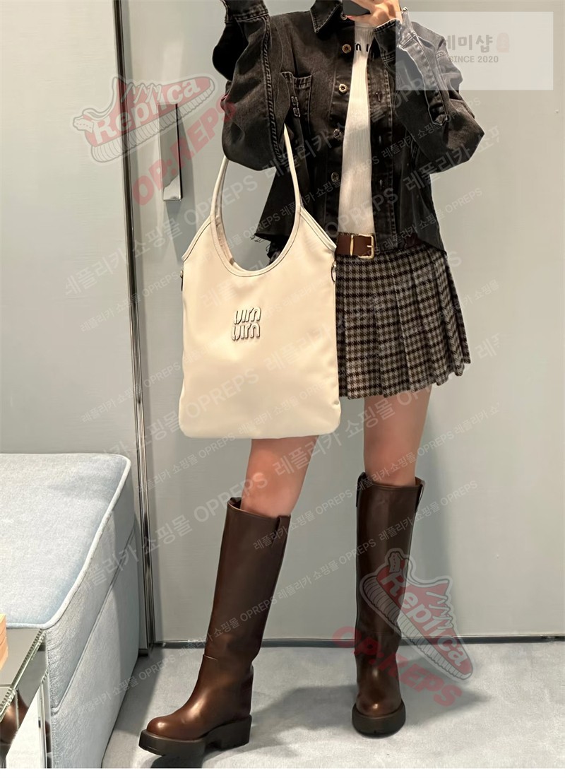 Miu Miu 미우미우 아이비 레더 백 5BQ231 화이트 Bag 2번 이미지