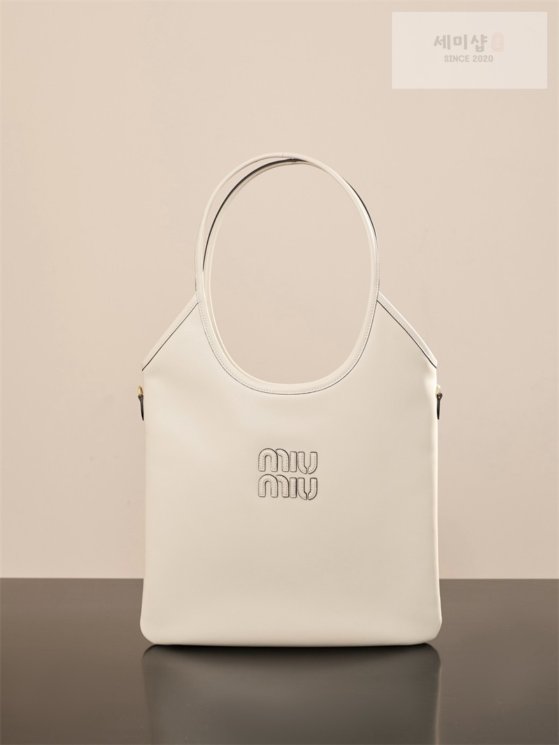 Miu Miu 미우미우 아이비 레더 백 5BQ231 화이트 Bag 4번 이미지