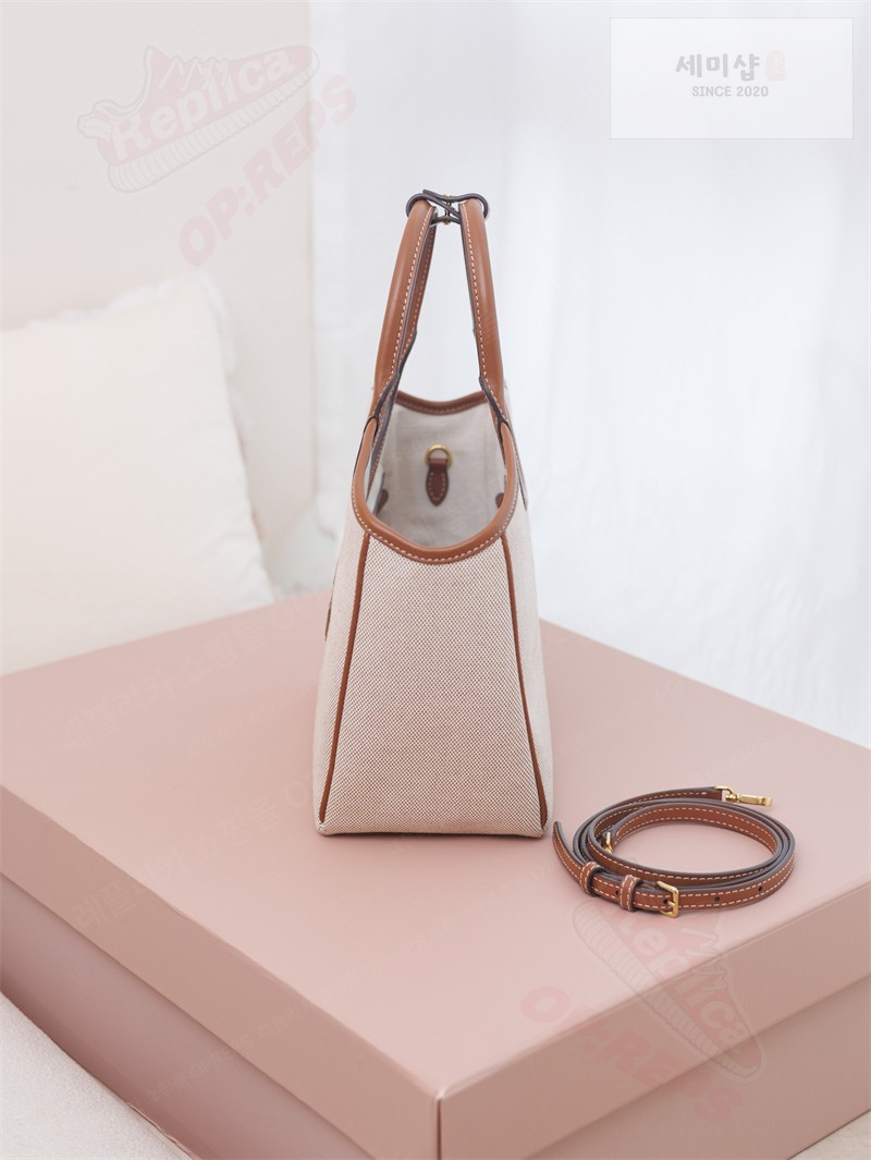 Miu Miu 미우미우 아이비 캔버스 백 베이지 5BA284 캔버스 Bag 23번 이미지