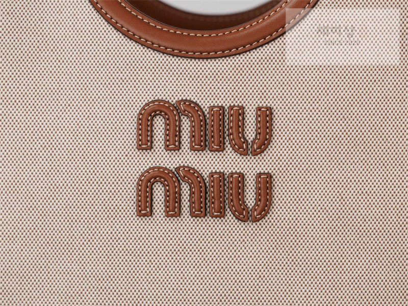 Miu Miu 미우미우 아이비 캔버스 백 베이지 5BA284 캔버스 Bag 17번 이미지