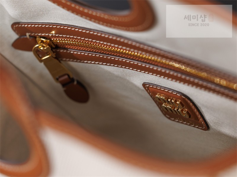 Miu Miu 미우미우 아이비 캔버스 백 베이지 5BA284 캔버스 Bag 7번 이미지