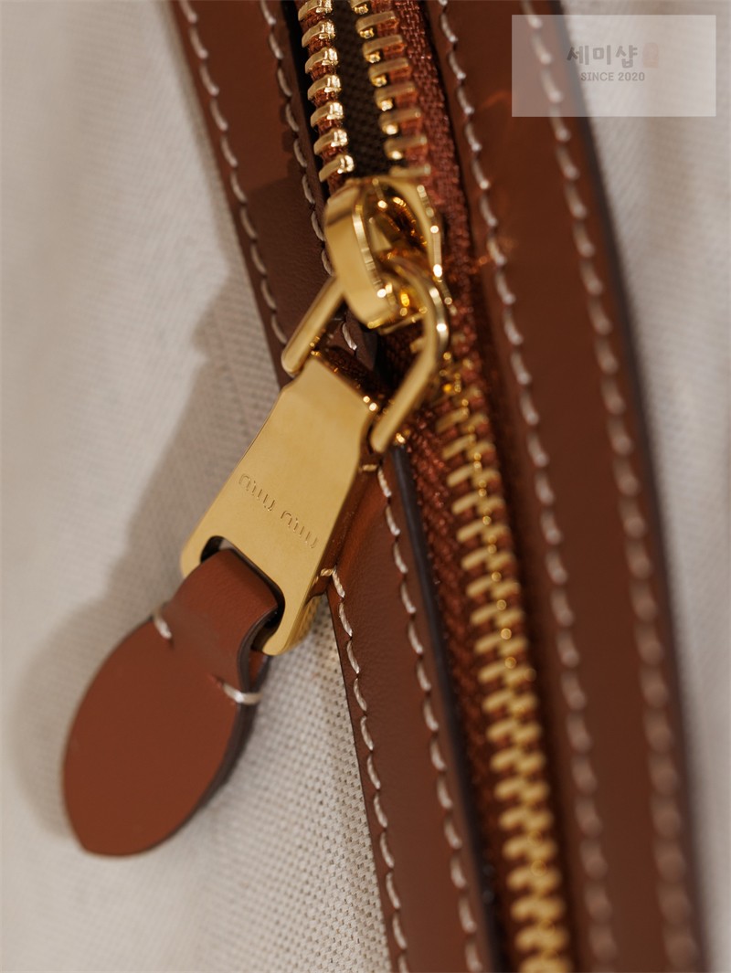 Miu Miu 미우미우 아이비 캔버스 백 베이지 5BA284 캔버스 Bag 10번 이미지