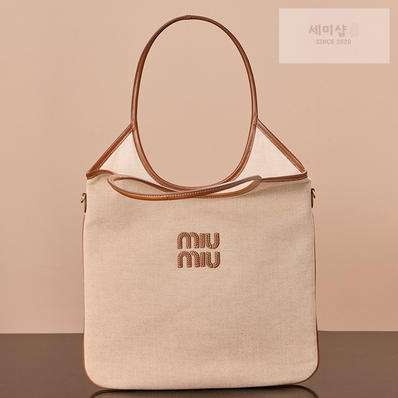 Miu Miu 미우미우 아이비 캔버스 백 5BG231 캔버스 Bag 1번 이미지