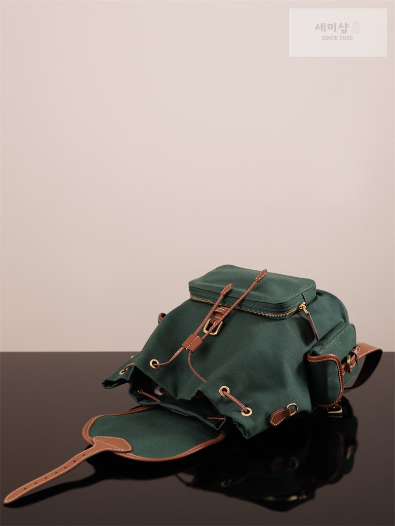 미우미우 미우미우 캔버스 가죽 백팩 라지 5BZ042 Bag 14번 이미지