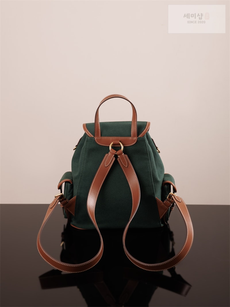미우미우 미우미우 캔버스 가죽 백팩 라지 5BZ042 Bag 8번 이미지