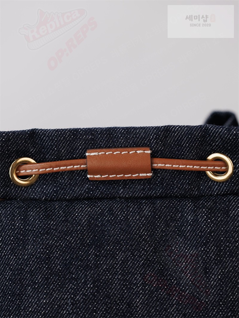 Miu Miu 미우미우 캔버스 가죽 백팩 5BZ042 콘 플라워 / 블루 브랜디 Bag 20번 이미지
