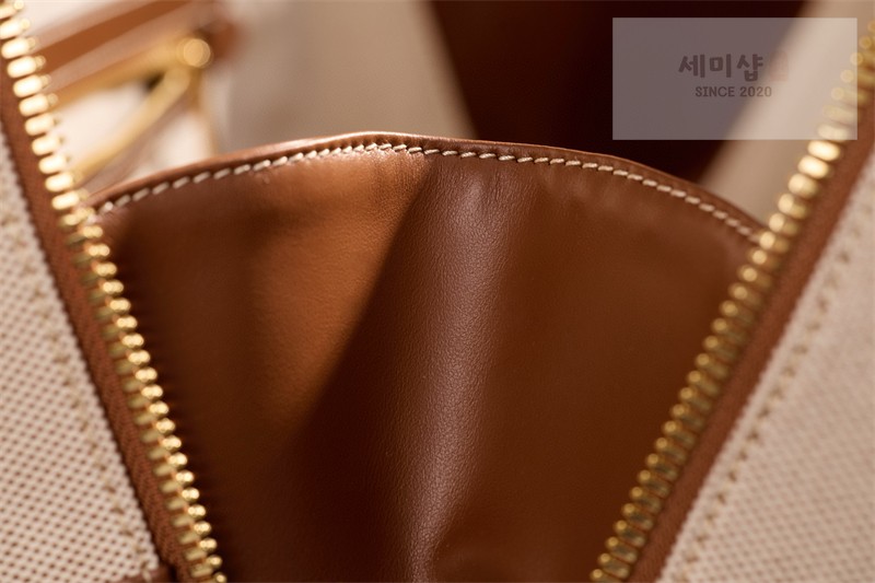 Miu Miu 미우미우 캔버스 레더 보 백 5BB163 캔버스 Bag 18번 이미지