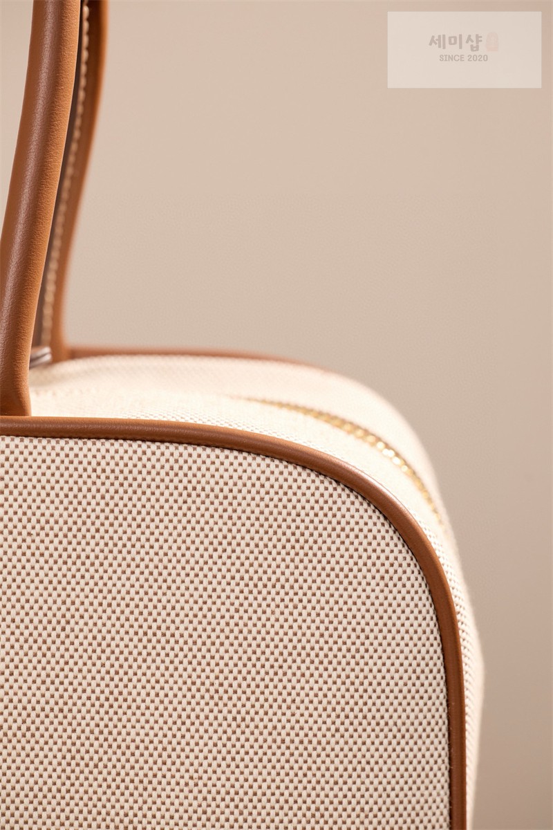 Miu Miu 미우미우 캔버스 레더 보 백 5BB163 캔버스 Bag 23번 이미지