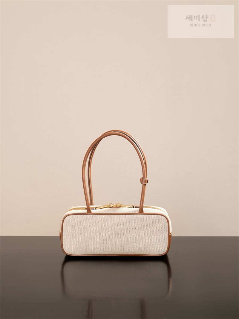 Miu Miu 미우미우 캔버스 레더 스몰 보 백 5BB173 캔버스 Bag 7번 이미지