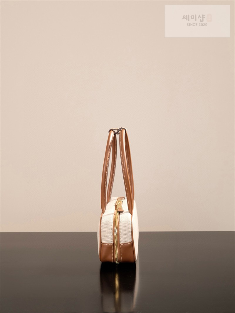 Miu Miu 미우미우 캔버스 레더 스몰 보 백 5BB173 캔버스 Bag 3번 이미지