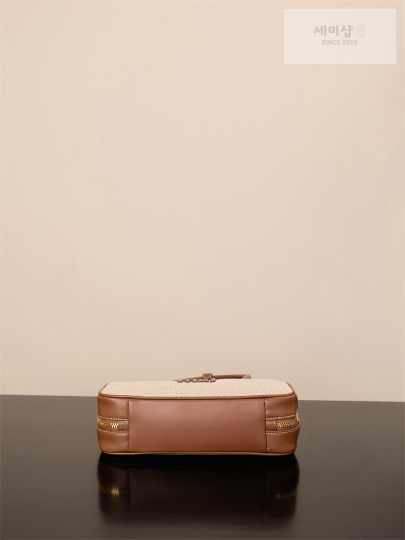 Miu Miu 미우미우 캔버스 레더 스몰 보 백 5BB173 캔버스 Bag 8번 이미지