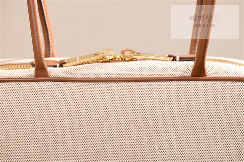 Miu Miu 미우미우 캔버스 레더 스몰 보 백 5BB173 캔버스 Bag 13번 이미지