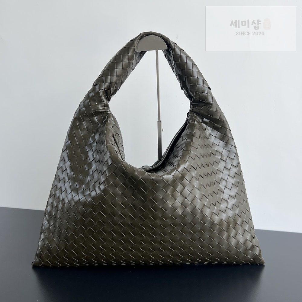 Bottega Veneta 보테가베네타 라지 홉 인트레치아토 숄더백 카키 Bag 3번 이미지