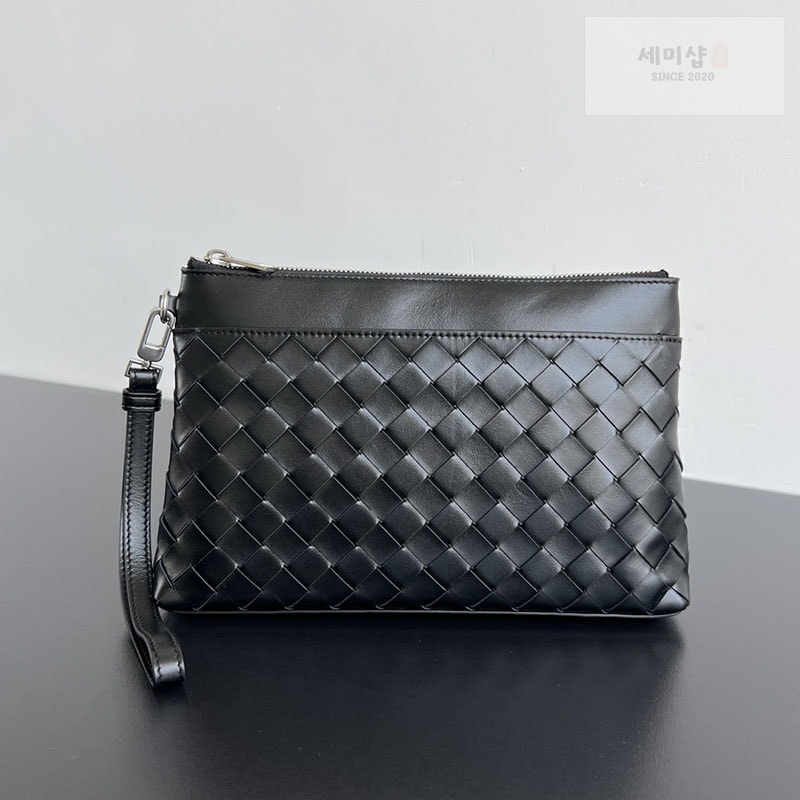 Bottega Veneta 보테가베네타 블랙 인트레치아토 프리즘 파우치 블랙 Bag 3번 이미지
