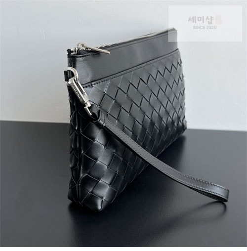 Bottega Veneta 보테가베네타 블랙 인트레치아토 프리즘 파우치 블랙 Bag 6번 이미지