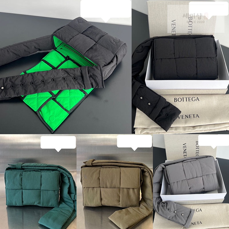 Bottega Veneta 보테가베네타 스몰 패디드 테크 카세트 백 “ 4COLOR ” 블랙+그린 Bag 9번 이미지