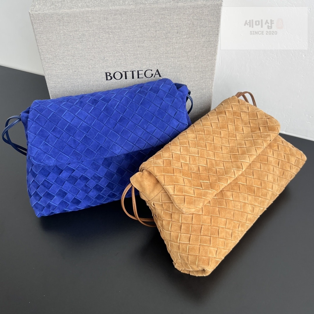 보테가베네타 보테가베네타 스웨이드 지오르노 더스트 숄더 백 857657 블루 Bag 13번 이미지