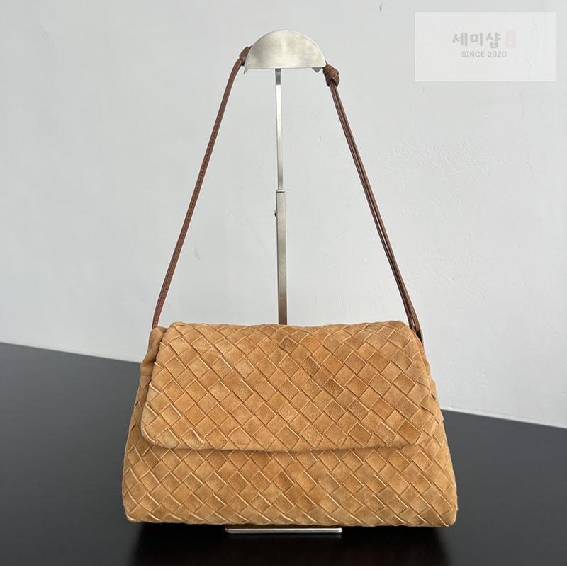 보테가베네타 보테가베네타 스웨이드 지오르노 더스트 숄더 백 857657 블루 Bag 10번 이미지