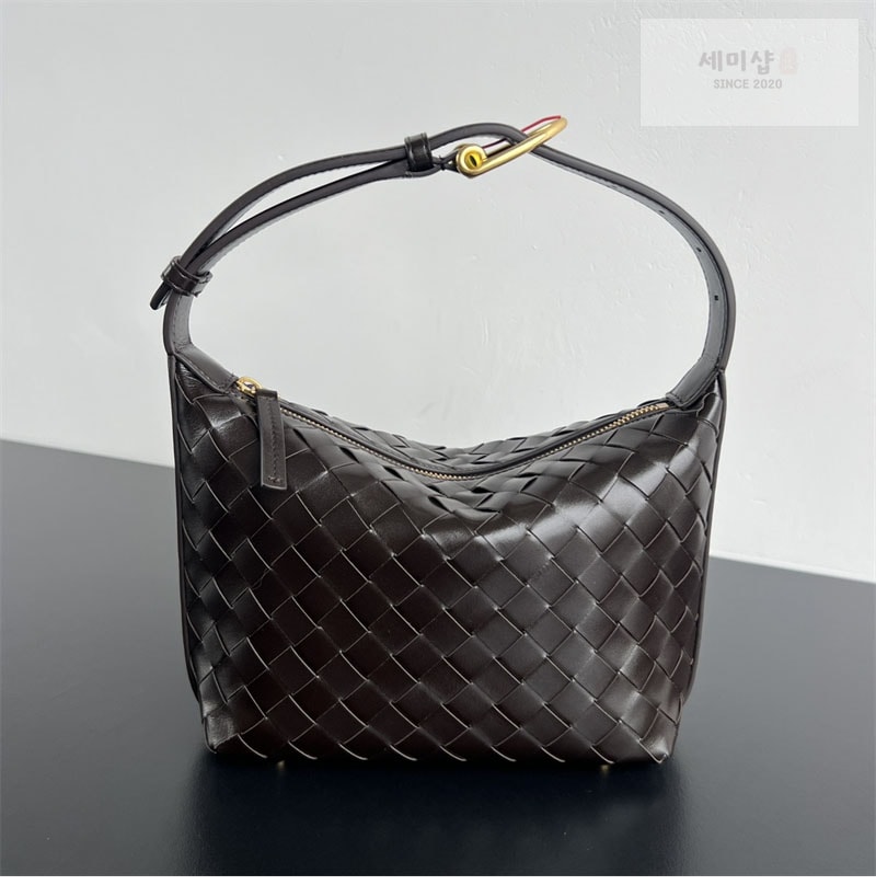 보테가베네타 보테가베네타 월리스 미니 인트레치아토 레더 숄더 백 815395 블랙 Bag 9번 이미지