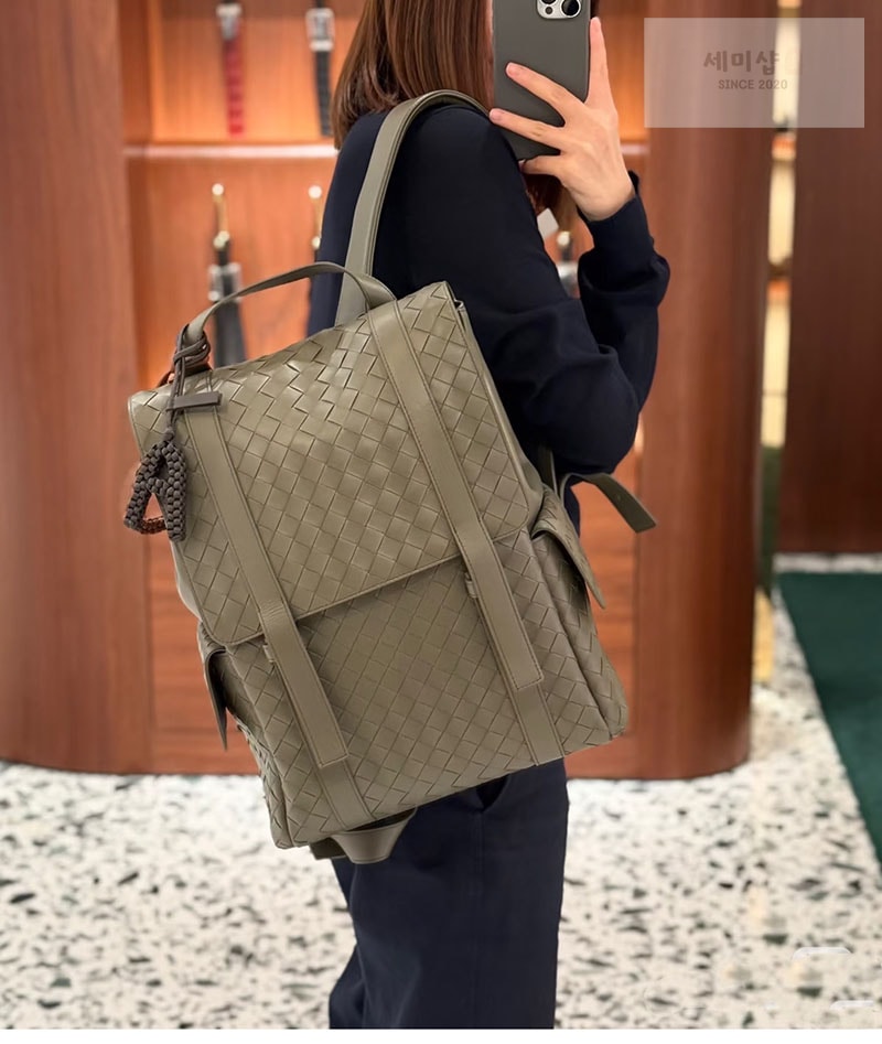 Bottega Veneta 보테가베네타 인트레치아토 백 투 스쿨 백팩 “ 4 COLOR ” 그린 Bag 7번 이미지