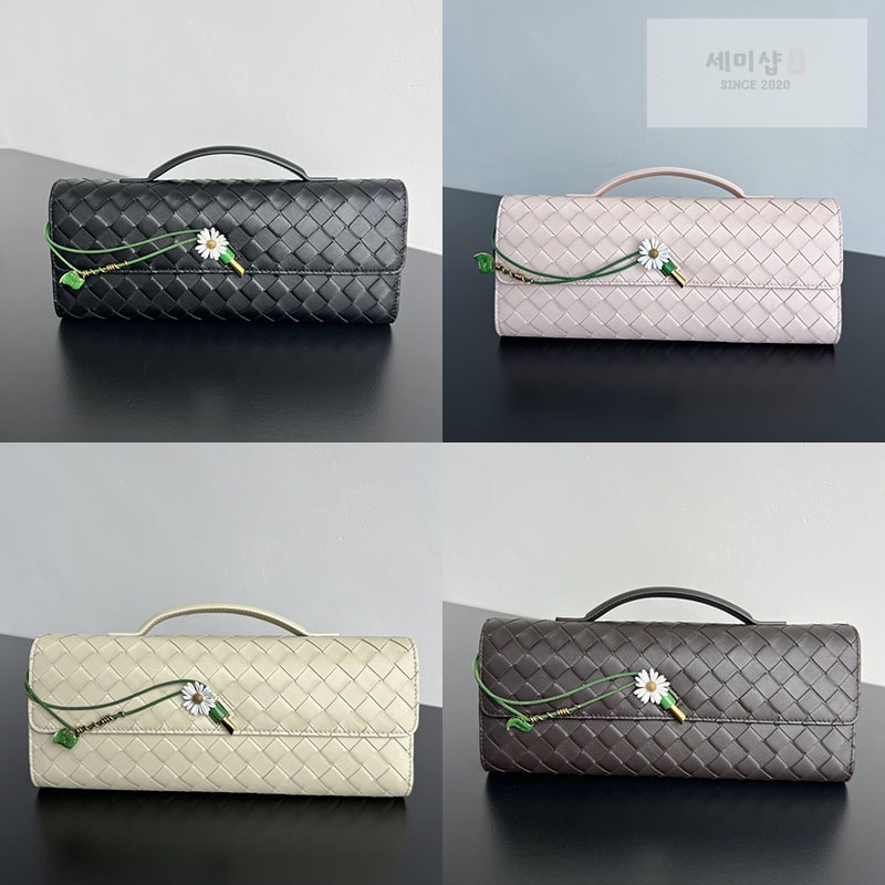 Bottega Veneta 보테가베네타 인트레치아토 안디아모 탑핸들 클러치백 “ 4 COLOR ” 다크 브라운 Bag 1번 이미지